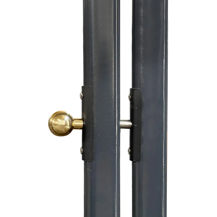 12’ Horse Stall Pine Lumber Panel, Vertical Bar Top & Wood-Filled Bottom, Front panel c/w Window/Feeder and Sliding Door, TMG-FHS12A and FHS12B