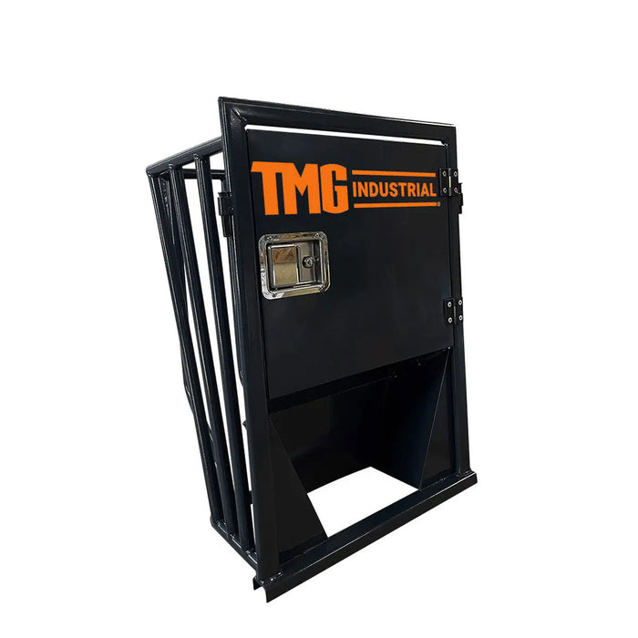 12’ Horse Stall Pine Lumber Panel, Vertical Bar Top & Wood-Filled Bottom, Front panel c/w Window/Feeder and Sliding Door, TMG-FHS12A and FHS12B