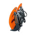 TMG Industrial Skid Steer Skeleton Root Rake Grapple, 2600 LB Grapple Capacity, Twin Cylinders, 7” Tine Spacing, TMG-SRR72