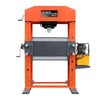 150 Ton Capacity Electric Hydraulic Shop Press, Heavy Duty Pressing, Protective Grid Guard, Fully Welded H-Frame, TMG-SP150