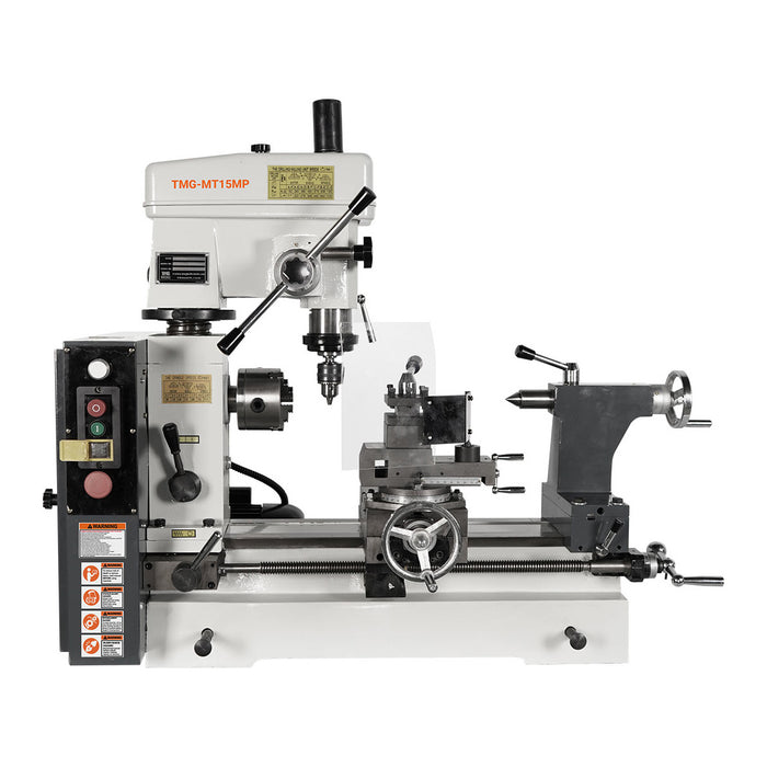 16" x 15" Lathe Milling Combo Machine with Metric & Imperial Threading, Turning and Drilling, TMG-MT15MP