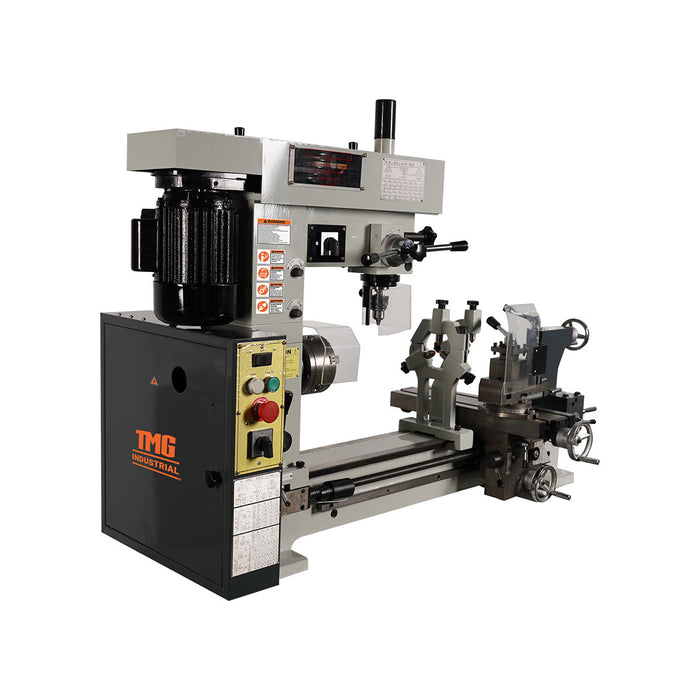 TMG-MT32MP 16" x 32" multi-function lathe milling machine with metric and imperial threading, turning and drilling
