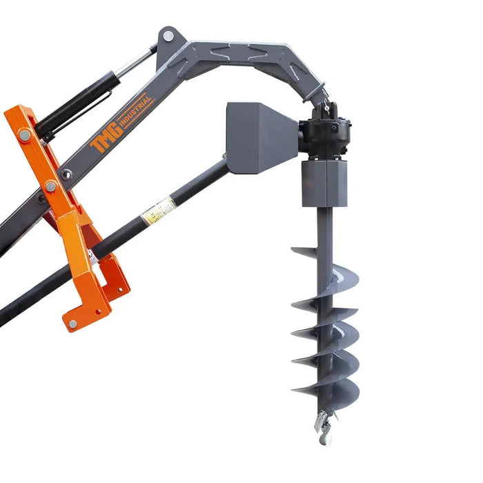 TMG Industrial 48” Hydraulic Assist Post Hole Digger, 12” Auger, PTO Shaft Included, TMG-TPD12