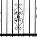 TMG Industrial 20-ft Bi-Parting Deluxe Wrought Iron Ornamental Gate, 100% Solid Forged Steel, Powder Coated, TMG-MG20