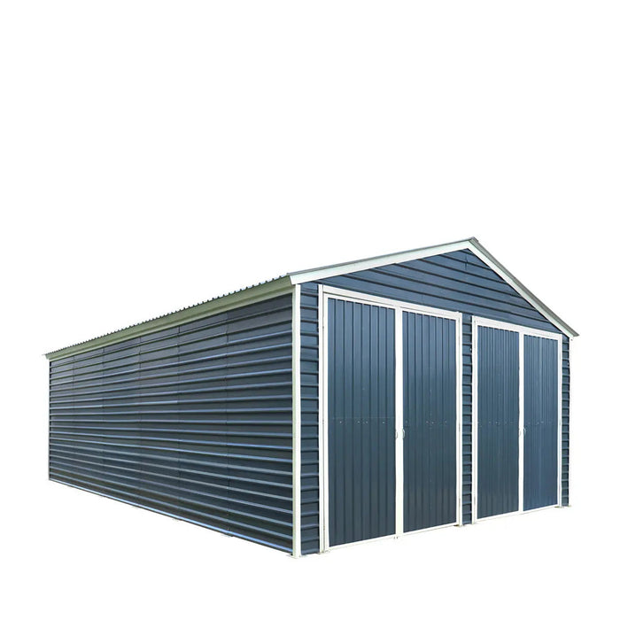 20’ x 30’ Metal Garage Shed, 9' High Double Front Doors, 13’ Peak, 600 Sq-Ft TMG-MS2030