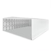 33' x 37' Retractable Mobile Storage Shelter, 20' Clearance Height, 8" Solid Rubber Tires, 28oz PVC Cover