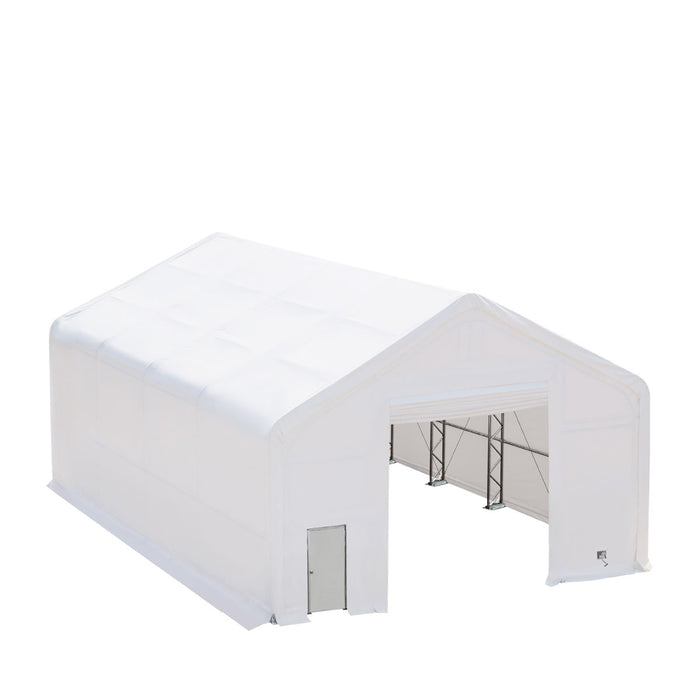 TMG Industrial 30' x 40' Dual Truss Storage Shelter with Heavy Duty 17 oz PVC Cover, TMG-DT3042