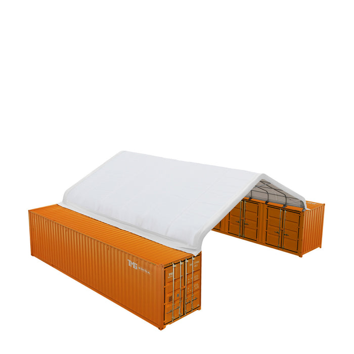TMG Industrial 30' x 40' PVC Fabric Container Peak Roof Shelter Pro Series, Fire Retardant, Water Resistant, UV Protected, TMG-ST3042CV (Previously ST3041CV)