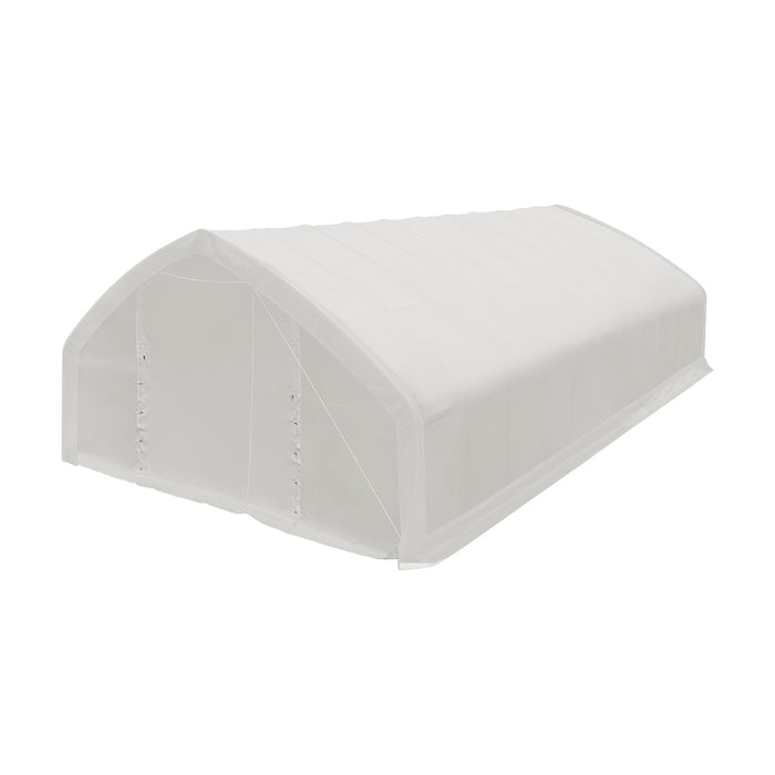 TMG-ST3052E 30' x 50' straight wall peak ceiling storage shelter with 10 oz PE cover
