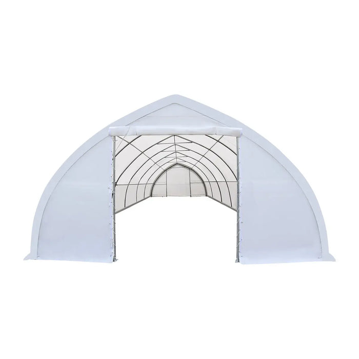 30' x 60' Peak Ceiling Storage Shelter with Heavy Duty 11 oz PE Cover & Drive Through Doors, TMG-ST3062E(Previously ST3060) TMG Industrial