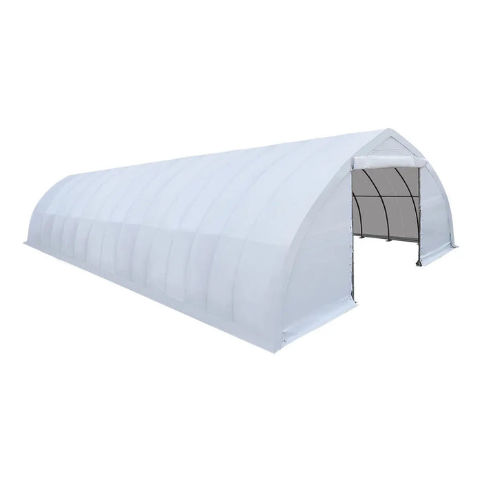30' x 60' Peak Ceiling Storage Shelter with Heavy Duty 11 oz PE Cover & Drive Through Doors, TMG-ST3062E(Previously ST3060) TMG Industrial