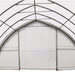 TMG-ST3082E 30x80 peak ceiling storage shelter with heavy duty 11 oz PE cover, galvanized steel frame, and drive-through roll-up doors for large equipment storage