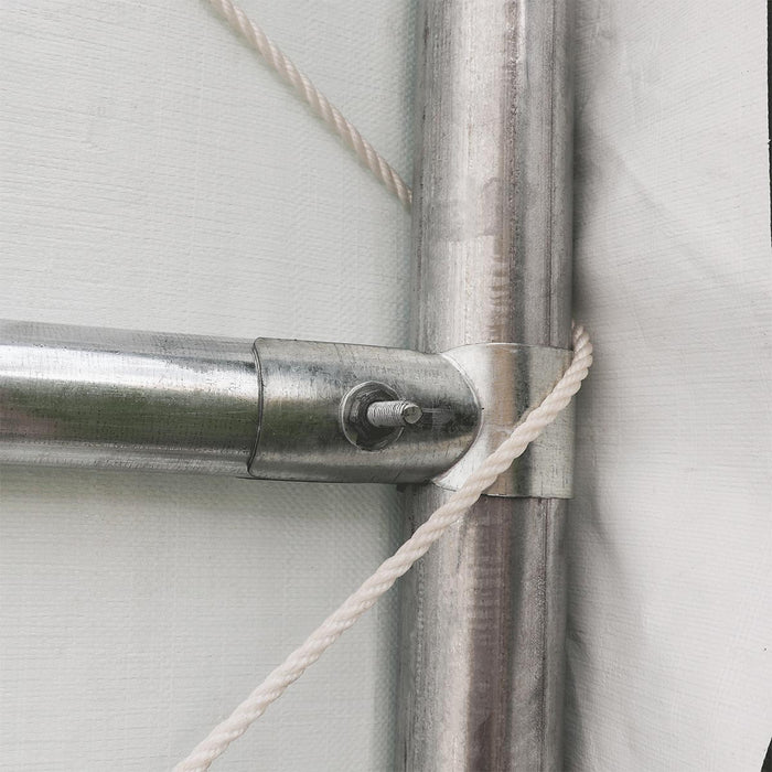 TMG-ST3082V 30x80 peak ceiling storage shelter with heavy duty 17 oz PVC cover, galvanized steel frame, and drive-through roll-up doors for large equipment storage