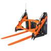 1.5 m Skid Steer Pallet Fork Pipe Grapple, 4 Hydraulic Cylinders, 2800 kg Capacity, TMG-SPG60