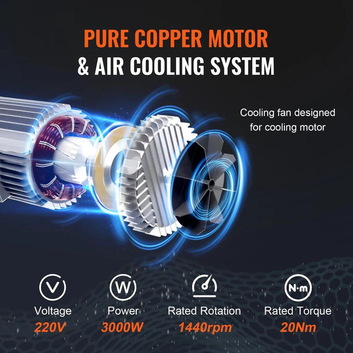 Bezprzewodowy elektryczny wciągnik łańcuchowy o udźwigu 4400 funtów i wysokości podnoszenia 20 stóp, stopień ochrony IP54, DOBA-AHE2