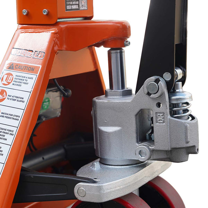 TMG-FPJ50SN 5000 lb narrow pallet jack with scale, 45" forks and 2" LCD display
