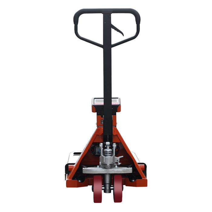 TMG-FPJ50SN 5000 lb narrow pallet jack with scale, 45" forks and 2" LCD display
