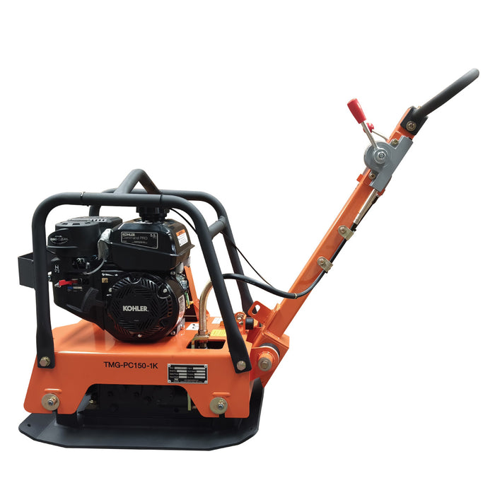 TMG-PC150-1K vibratory plate compactor with 5.5 HP Kohler engine and 5600 lb compaction force
