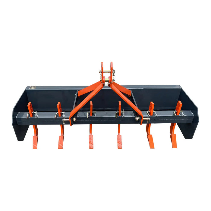 72” Land Box Scraper, 3 Point Hitch, (6) Ripper Shanks, 25-50 HP Tractors, TMG-TLS72