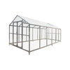 8' x 20' Greenhouse with Galvanized Steel Frame, Polycarbonate Twin-Wall Roof and Crystal-Clear Solid Walls TMG-GH821