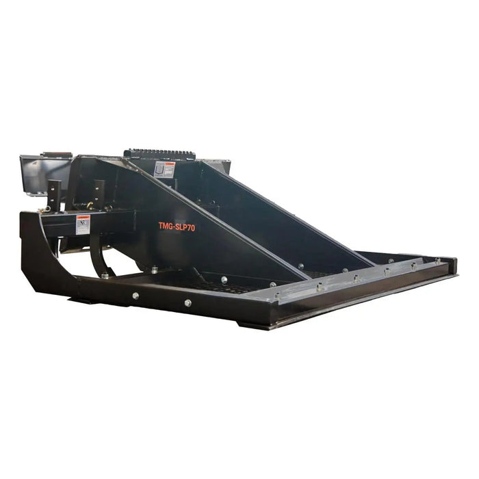 TMG Industrial 72” Skid Steer Land Plane, Adjustable & Reversible Scarifier Teeth, Bolt-On Cutting Blades, Removable Sift Screen, TMG-SLP70