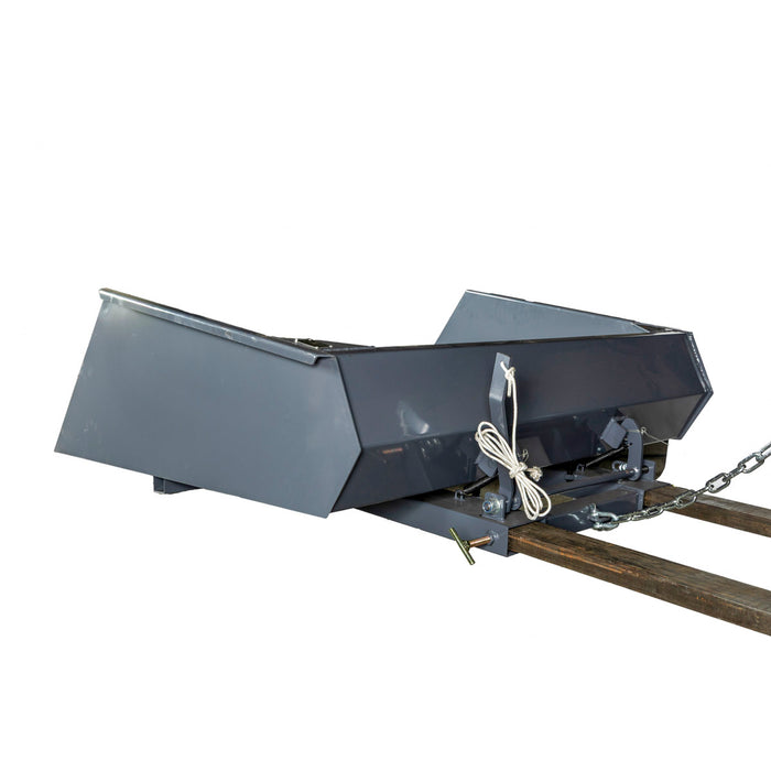 TMG-FSB64 forklift snow bucket, 64” x 55” with 90° dump angle
