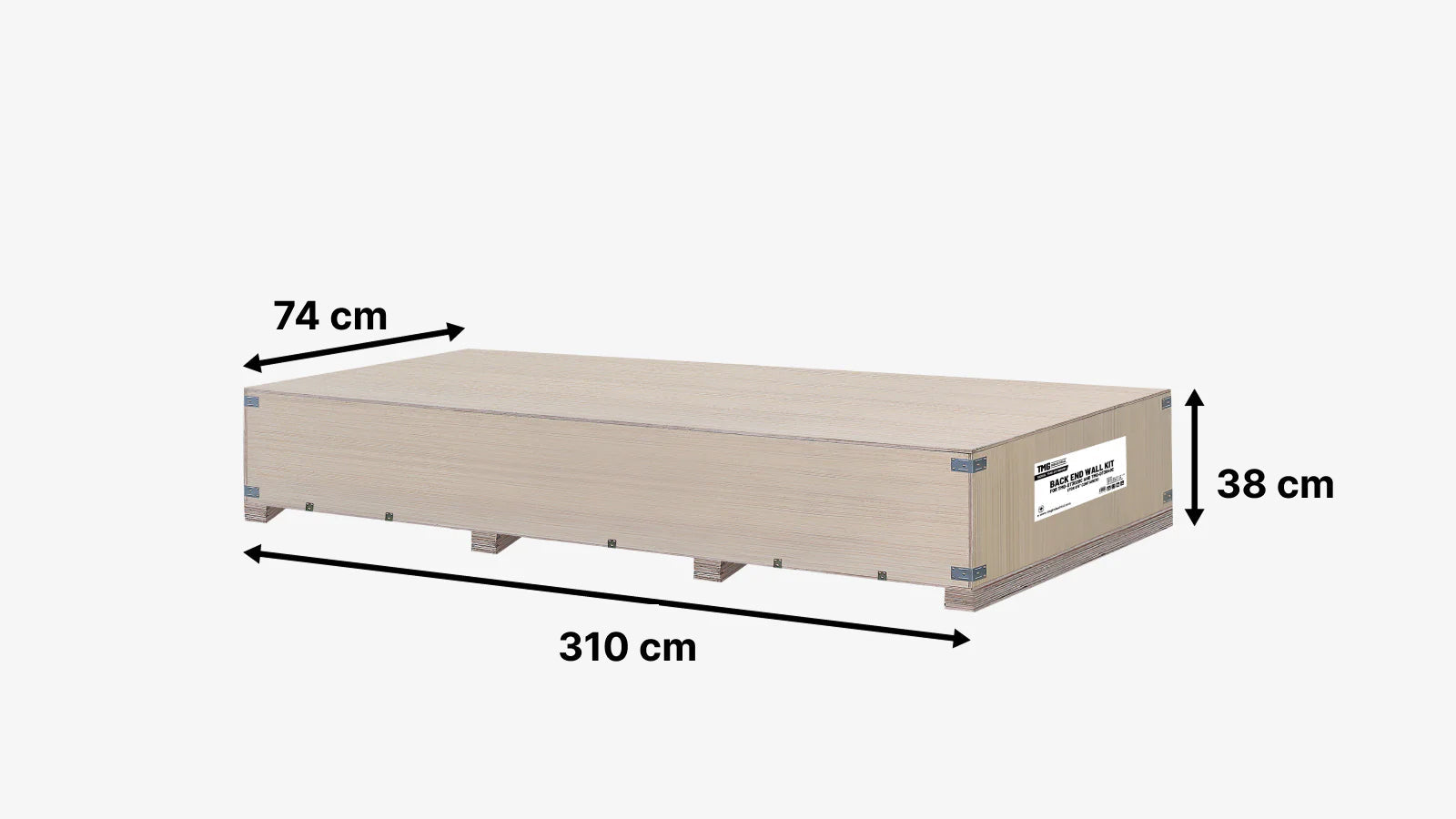 Back End Wall Kit, Compatible with TMG-DT3020C and DT3040C container shelters installed with the high cube containers (9'6