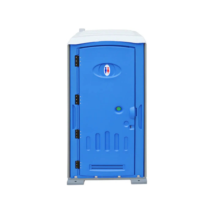 TMG-FMT10F Portable Toilet with urinal, soap dispenser, flush system, 50 Gallon waste tank, and 12 Gallon fresh water tank, ideal for outdoor events and construction sites.