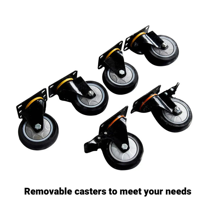 Pro Series 7-Ft 12-Drawer Workbench with Stainless Steel Top, Ball Bearing Double Slides & Casters, TMG-WB712