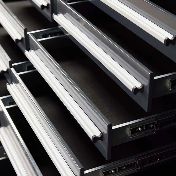 Pro Series 7-Ft 12-Drawer Workbench with Stainless Steel Top, Ball Bearing Double Slides & Casters, TMG-WB712