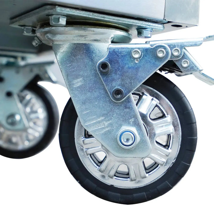 Pro Series 41” Stainless Steel Tool Chest Cabinet – 14 Drawers, Top Lid, and Caster Wheels, TMG-SC4114