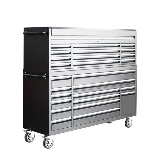 Pro Series 72” Tool Chest Cabinet with 26 Drawers, Caster Wheels & In-Drawer Power Strip TMG-SC7226