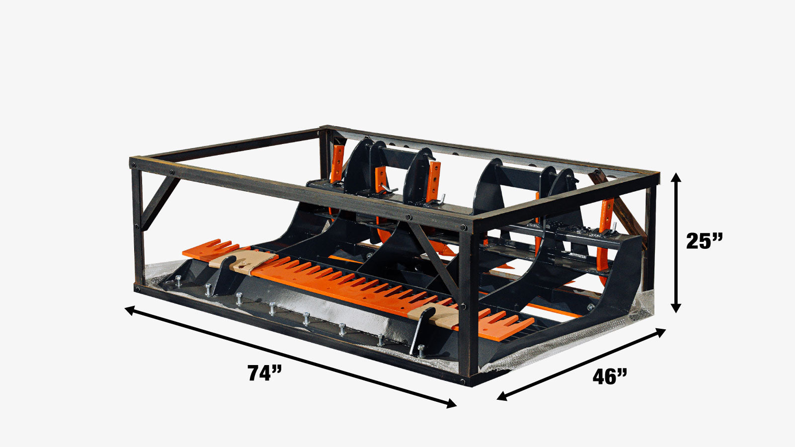 72-calowy strugarka do prac ziemnych Skid Steer, 6 regulowanych zębów zrywaka, odwracalny grzebień strugarki, wyrównywanie, rozprowadzanie i poziomowanie, TMG-SLP72-shipping-info-image