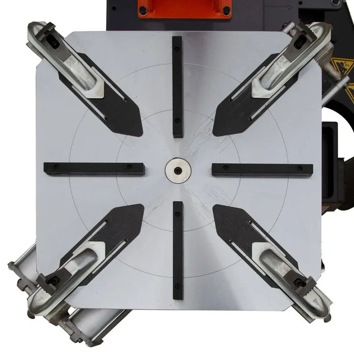 TMG-TC28A tire changer, pneumatic assist arm, 14"-28" rim clamping
