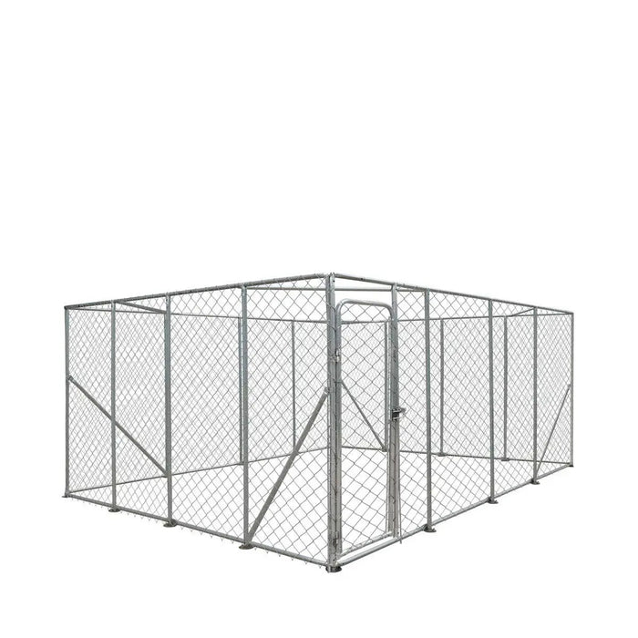 TMG Industrial 20’ x 20’ Outdoor Dog Kennel Playpen, Outdoor Dog Runner, Pet Exercise House, Lockable Gate, 6’ Chain-Link Fence, TMG-DCP2020