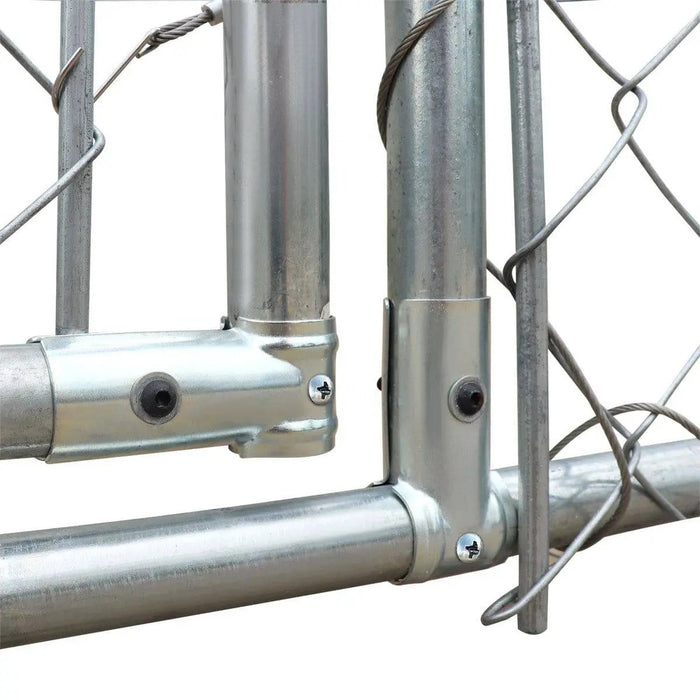 TMG Industrial 20’ x 20’ Outdoor Dog Kennel Playpen, Outdoor Dog Runner, Pet Exercise House, Lockable Gate, 6’ Chain-Link Fence, TMG-DCP2020