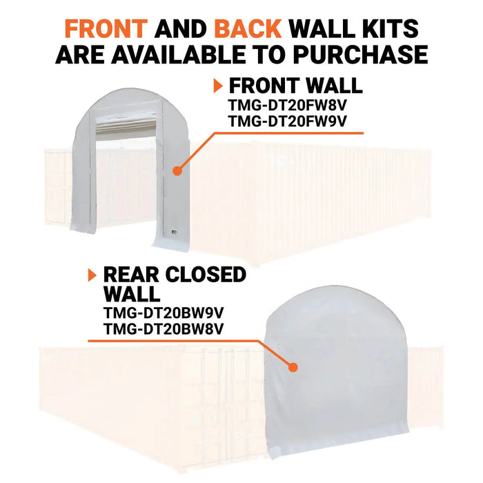 Pro Series 20' x 40' Dual Truss Container Shelter with Heavy Duty 17 oz PVC Cover, TMG-DT2041CV