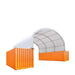 TMG Industrial 30' x 20' Dual Truss Container Shelter with Heavy Duty 17 oz PVC Cover, TMG-DT3020C