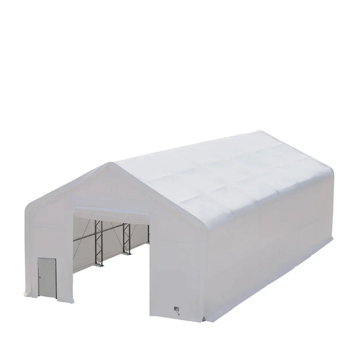 30' x 60' Dual Truss Storage Shelter with Heavy Duty 17 oz PVC Cover & Drive Through Doors TMG-DT3062 - TMG Industrial