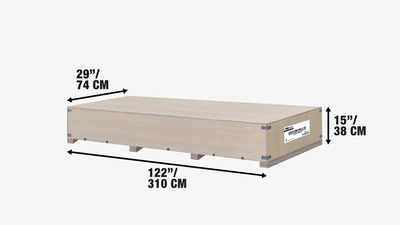 Back End Wall Kit, Compatible with TMG-DT3020C and DT3040C container shelters installed with the high cube containers (9'6