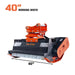 TMG Industrial 40" Excavator Brush Flail Mower, 6 to 8-ton Carrier, 16-21 GPM, TMG-EFM40