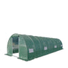 3 x 9 m Tunnel Greenhouse Grow Tent with Ripstop Leno PE Cover, Roll-up Door and Windows, TMG-GH1030R