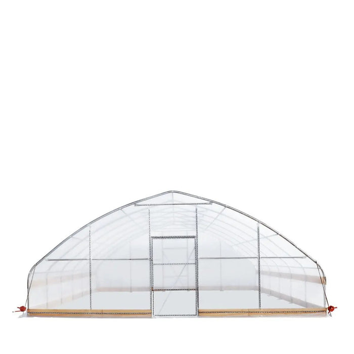 TMG Industrial 25’ x 25’ Tunnel Greenhouse Grow Tent w/6 Mil Clear EVA Plastic Film, Cold Frame, Hand Crank Roll-Up Sides, Peak Ceiling Roof, TMG-GH2525