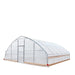 TMG Industrial 25’ x 25’ Tunnel Greenhouse Grow Tent w/6 Mil Clear EVA Plastic Film, Cold Frame, Hand Crank Roll-Up Sides, Peak Ceiling Roof, TMG-GH2525