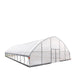 TMG Industrial 30’ x 50’ Tunnel Greenhouse Grow Tent w/6 Mil Clear EVA Plastic Film, Cold Frame, Hand Crank Roll-Up Sides, Peak Ceiling Roof, TMG-GH3050