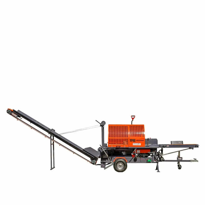 TMG Industrial Firewood Log Splitter Processor Conveyor, 24" x 15" Log Capacity, 14 HP Kohler Engine, 18” STIHL Chainsaw, TMG-GLS20