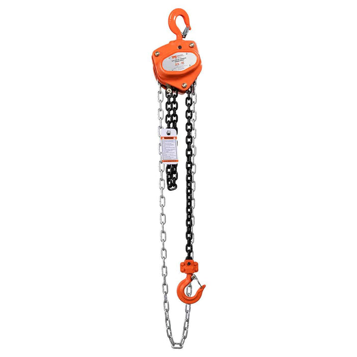 TMG Industrial 0.5 Ton 10’ Lift Chain Hoist, 360° Swivel Hook, ASME B30.16, TMG-AHC0