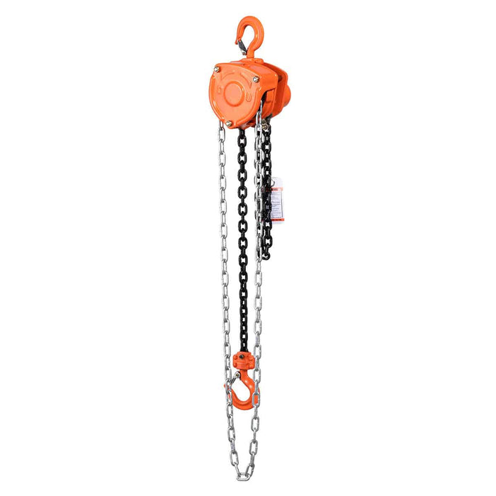 TMG Industrial 0.5 Ton 10’ Lift Chain Hoist, 360° Swivel Hook, ASME B30.16, TMG-AHC0