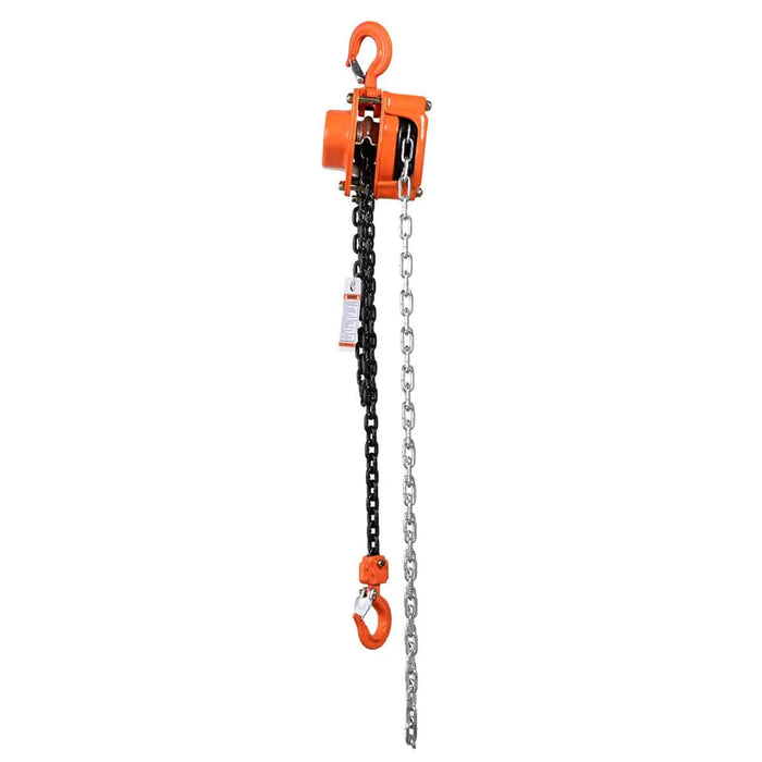 TMG Industrial 0.5 Ton 10’ Lift Chain Hoist, 360° Swivel Hook, ASME B30.16, TMG-AHC0