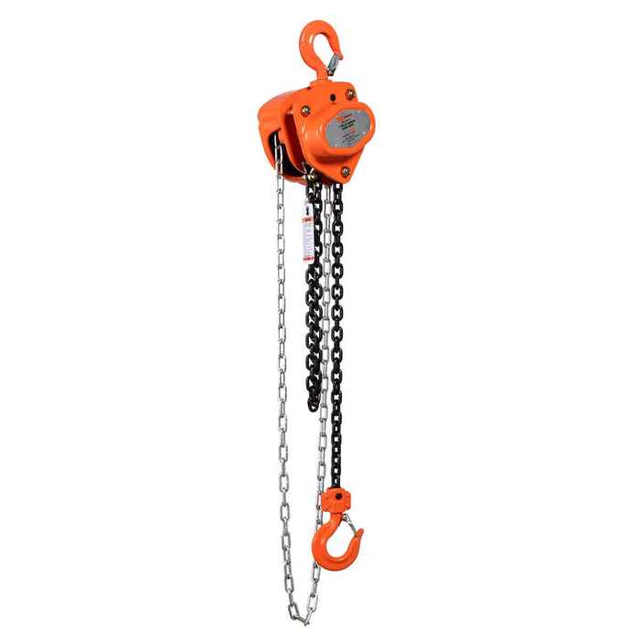 TMG Industrial 1 Ton 10' Lift Chain Hoist, 360° Swivel Hook, ASME B30.16, TMG-AHC1